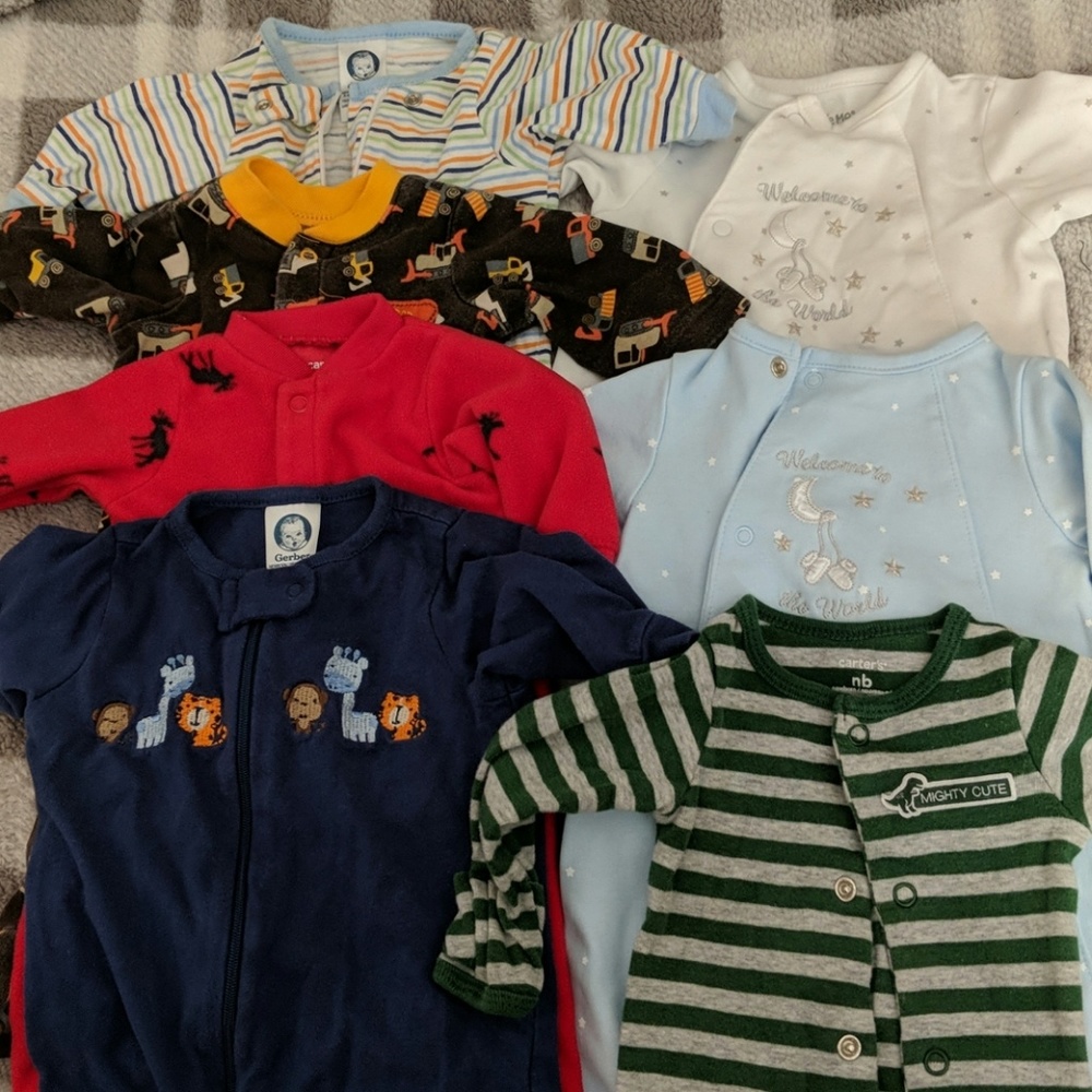 Newborn boy sleepers